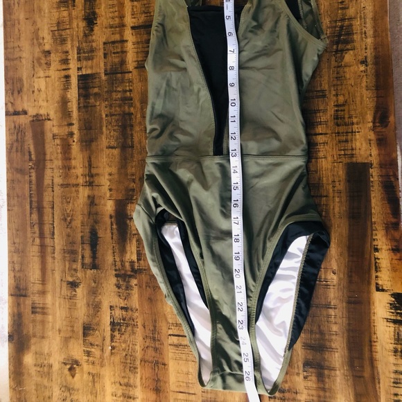 Cupshe Grean Black Mesh One Piece Swimsuit Medium - Picture 5 of 7